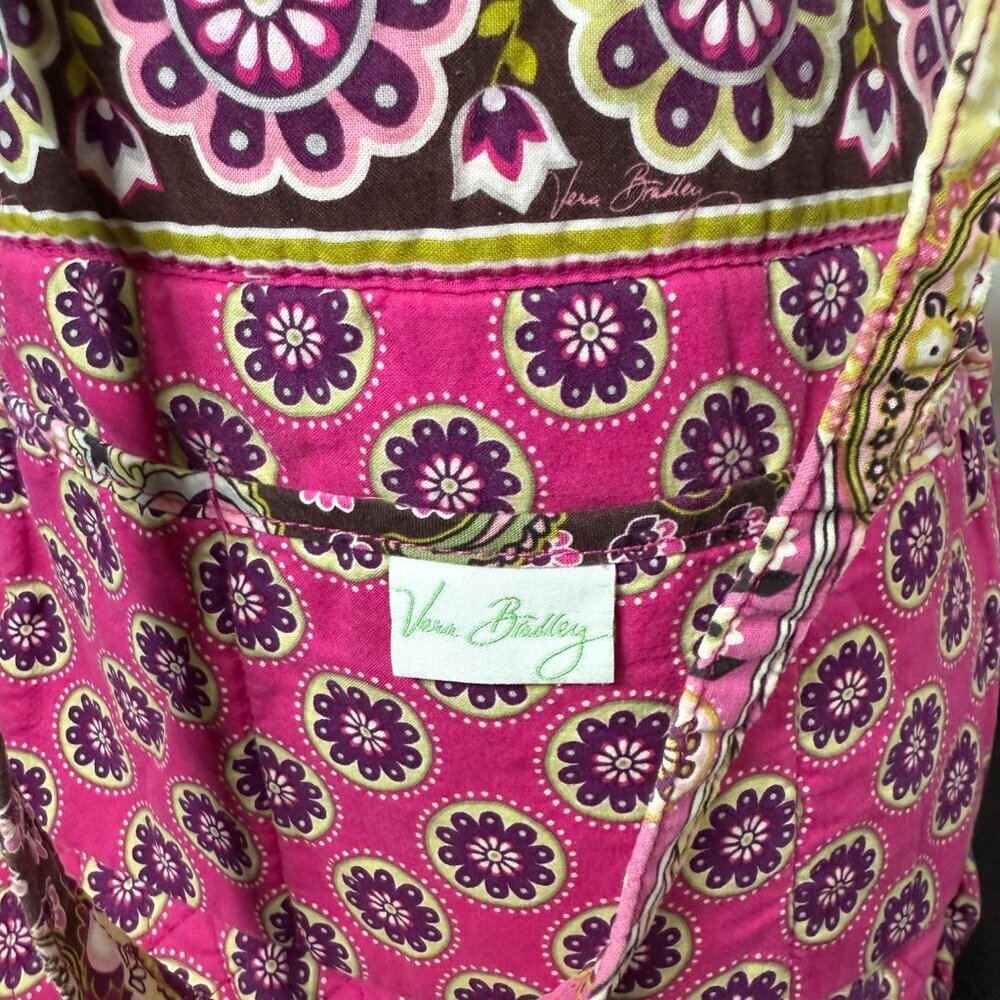 Vera Bradley Quilted Tote Bag Pink Purple Floral + Matching Wristlet Set - Picture 12 of 12